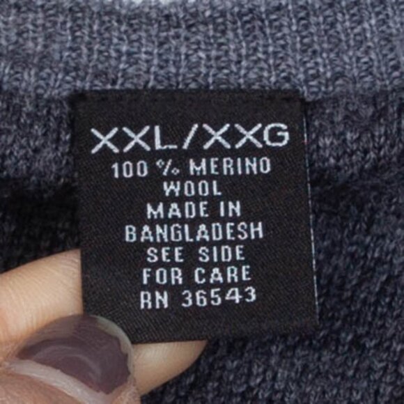 Calvin Klein Extra Fine Merino Wool Sweater Sz XXL - Picture 4 of 7